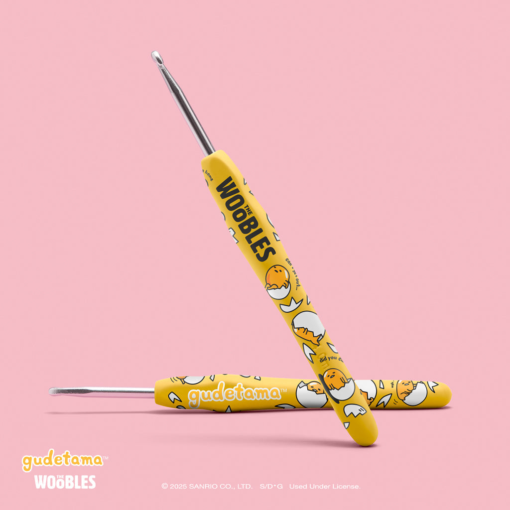 The Woobles Gudetama in the Shell Crochet Kit | Sanrio Beginner Amigurumi for Ages 12+