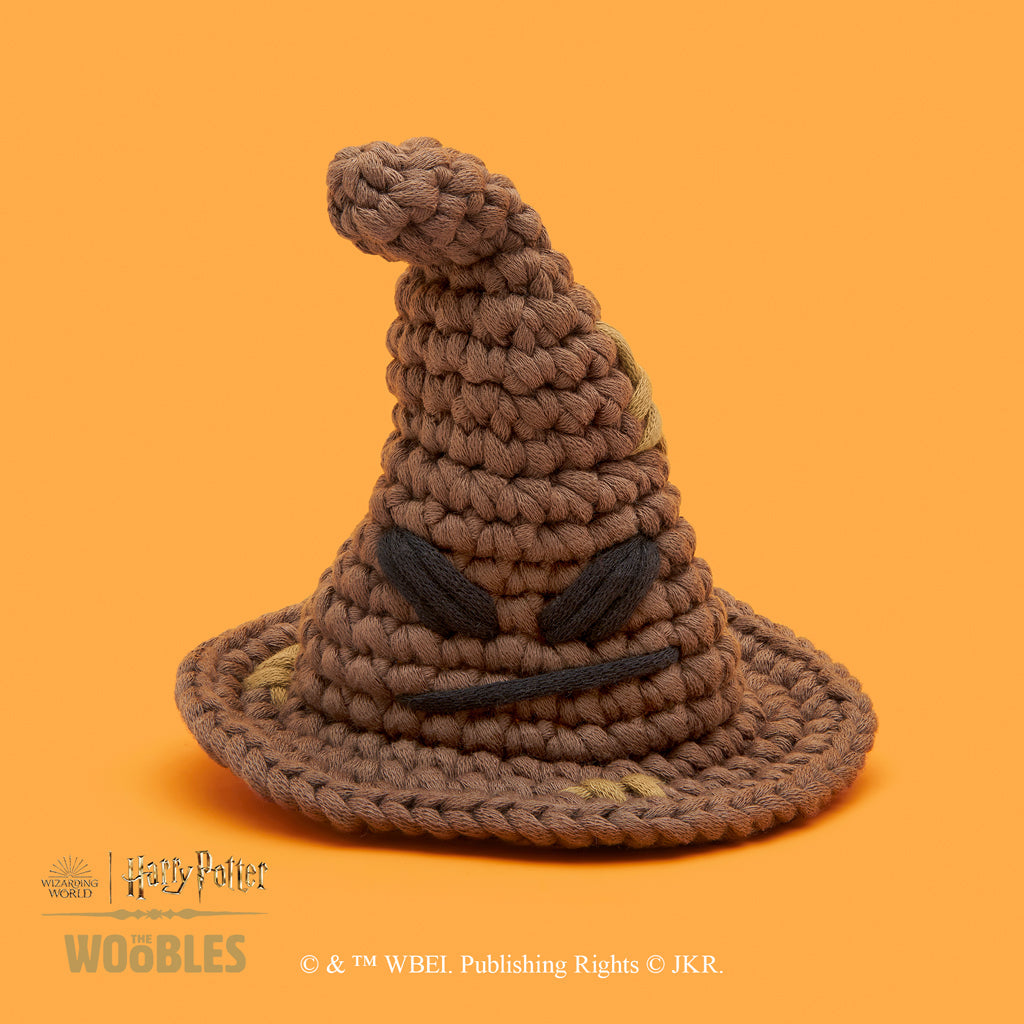 The Woobles Harry Potter Sorting Hat Crochet Kit | Wizarding World Amigurumi for Ages 12+