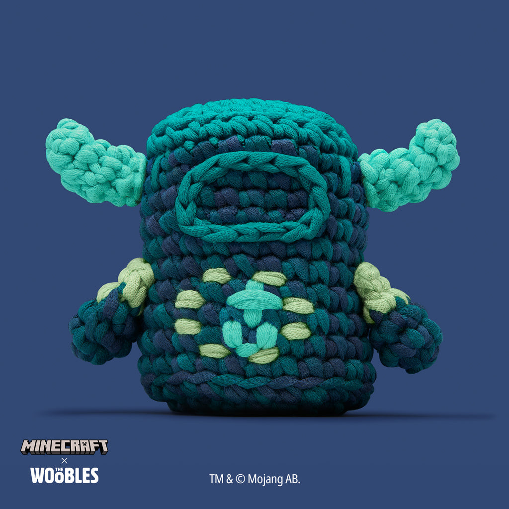 The Woobles Minecraft Warden Crochet Kit | Official Minecraft Beginner Amigurumi for Ages 12+