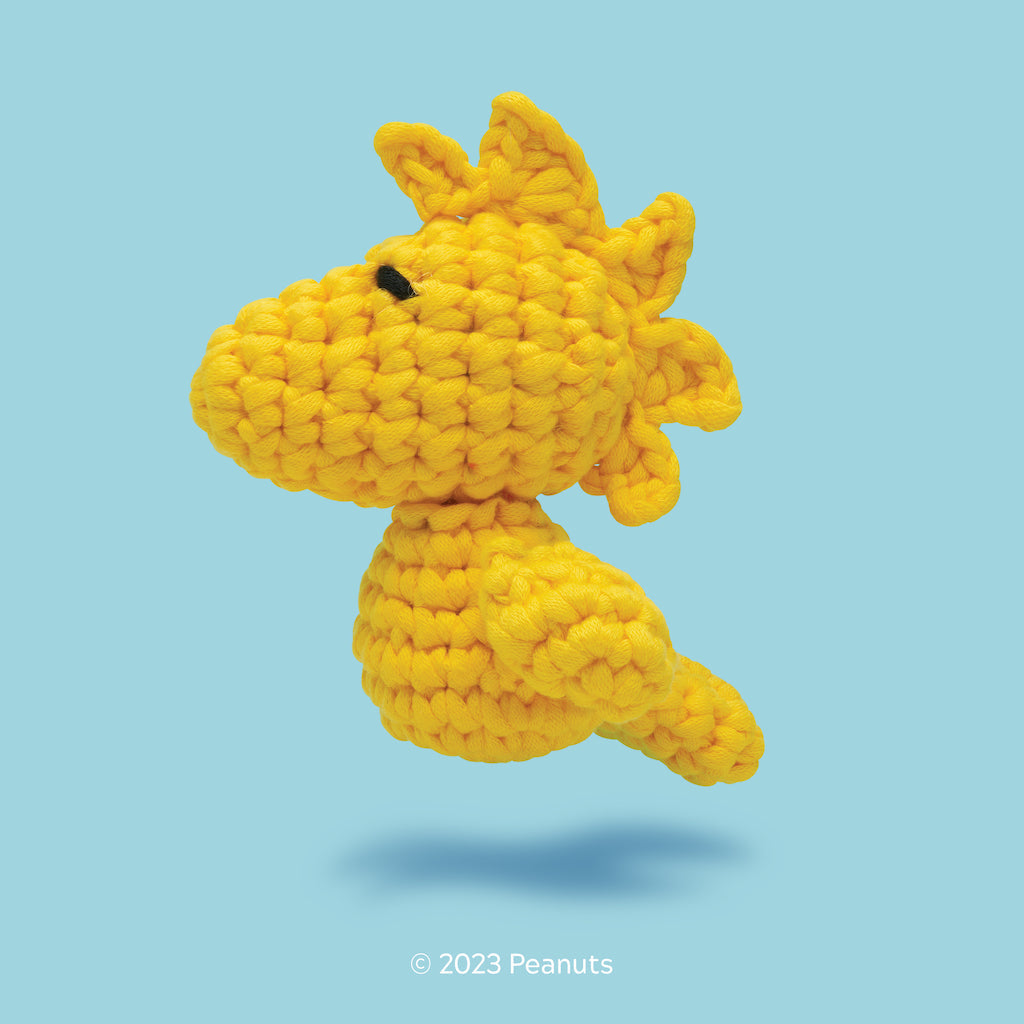 The Woobles Peanuts Woodstock Crochet Kit | Beginner Amigurumi Kit for Ages 12+