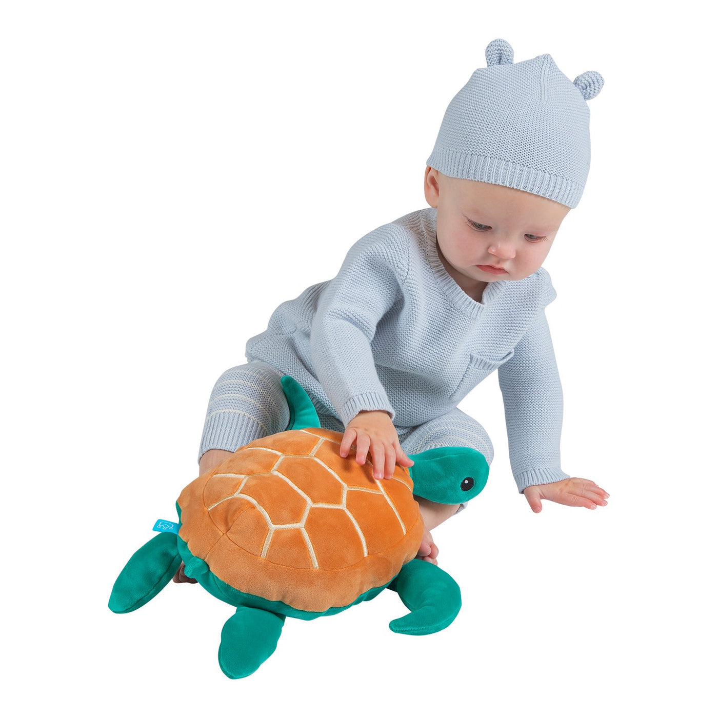 Manhattan Toy Salty Sea Turtle Velveteen 14.5" – Ultra-Soft Stuffed Ocean Plush