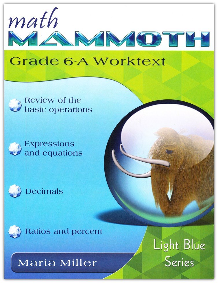 Math Mammoth Grade 6-A Worktext – Canadian Version