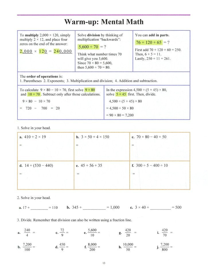 Math Mammoth Grade 6-A Worktext – Canadian Version