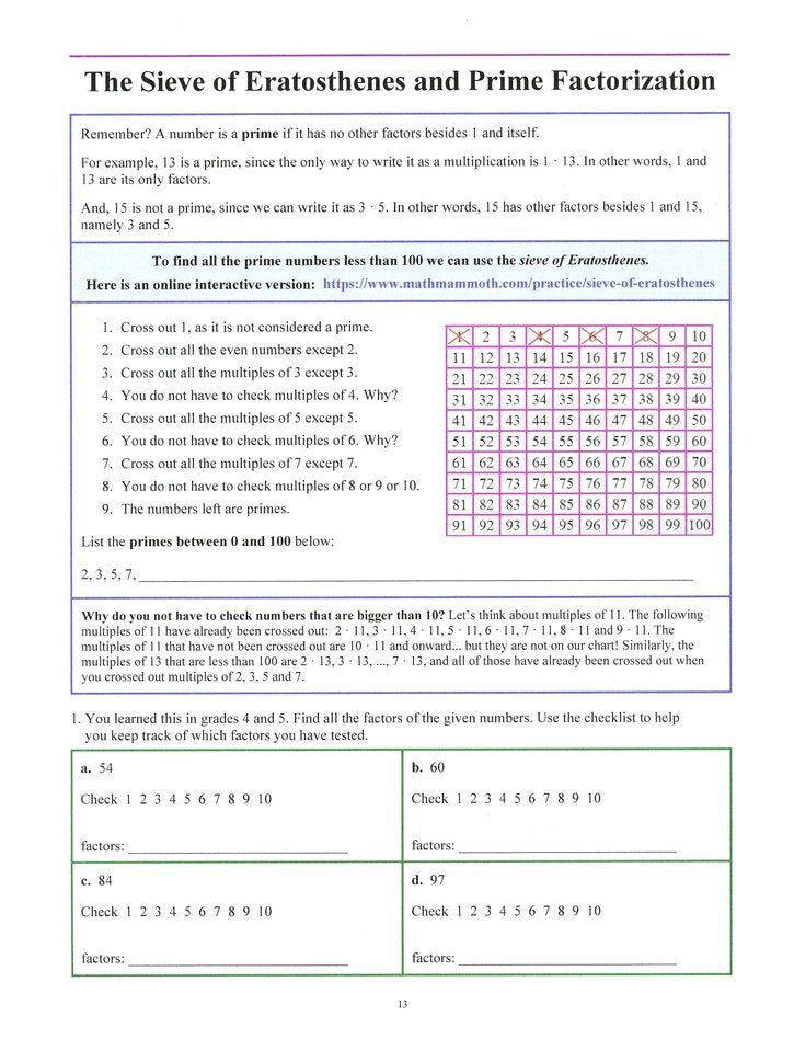 Math Mammoth Grade 6-B Worktext – Canadian Version