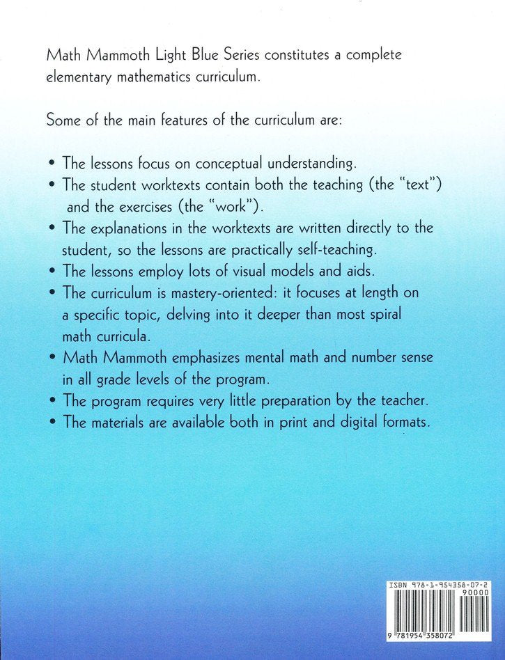 Math Mammoth Grade 6-B Worktext – Canadian Version