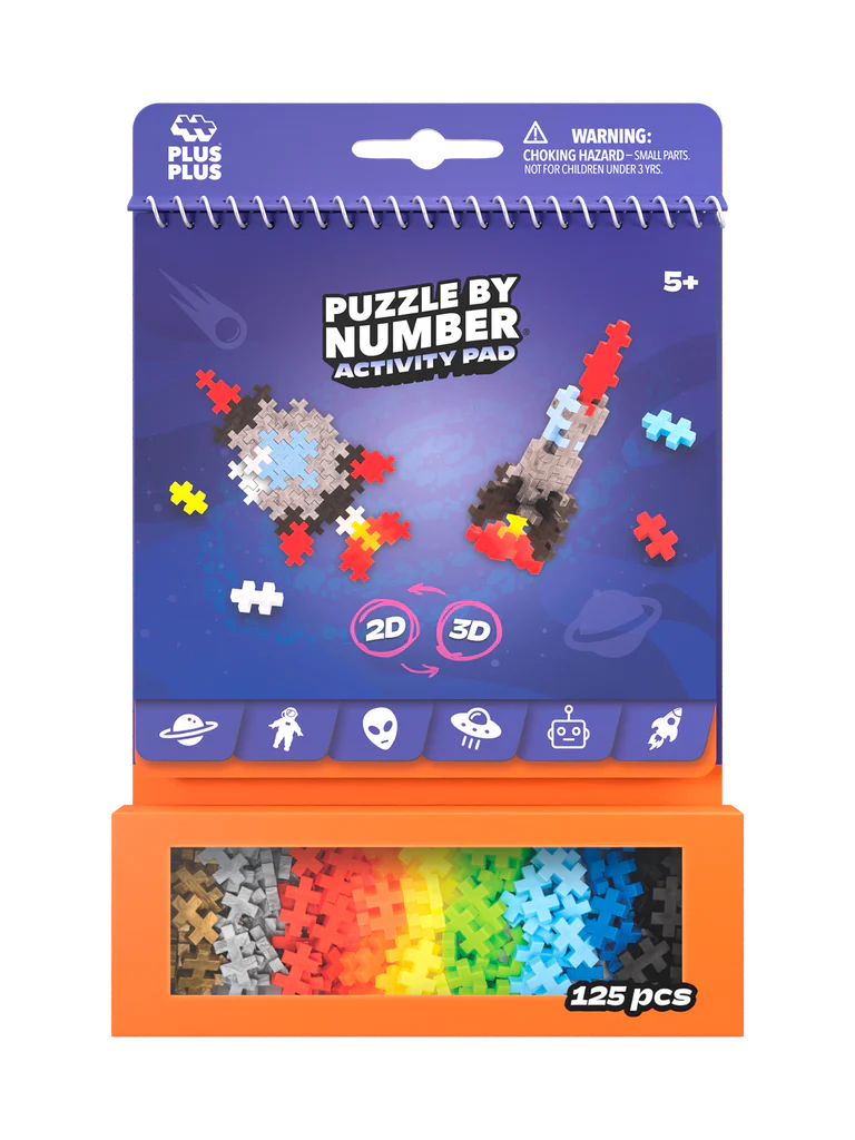 Plus-Plus Puzzle By Numbers Activity Pad - Space