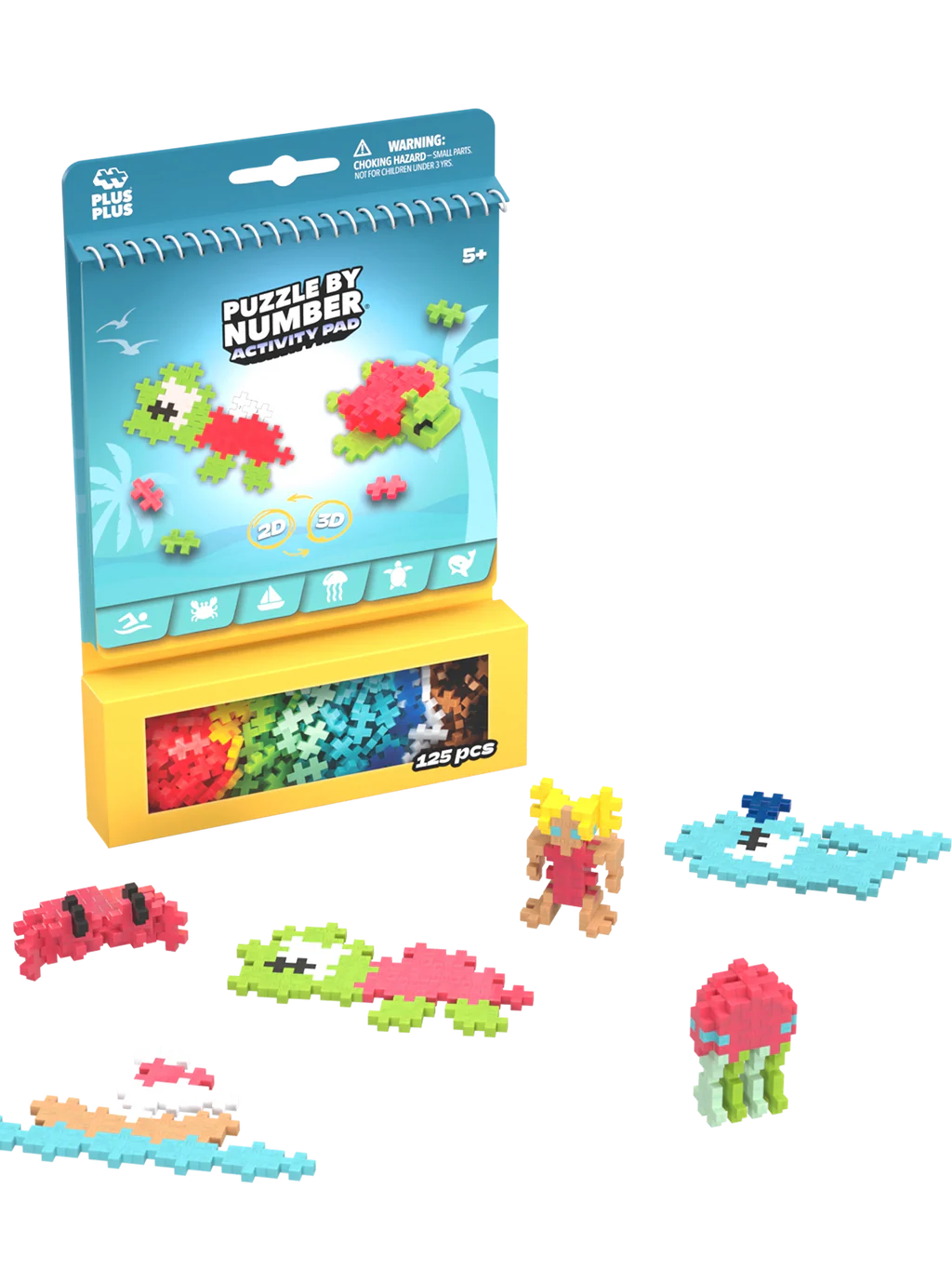 Plus-Plus Puzzle By Numbers Activity Pad - Ocean