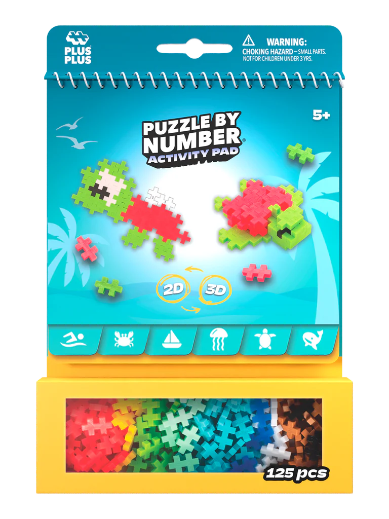 Plus-Plus Puzzle By Numbers Activity Pad - Ocean