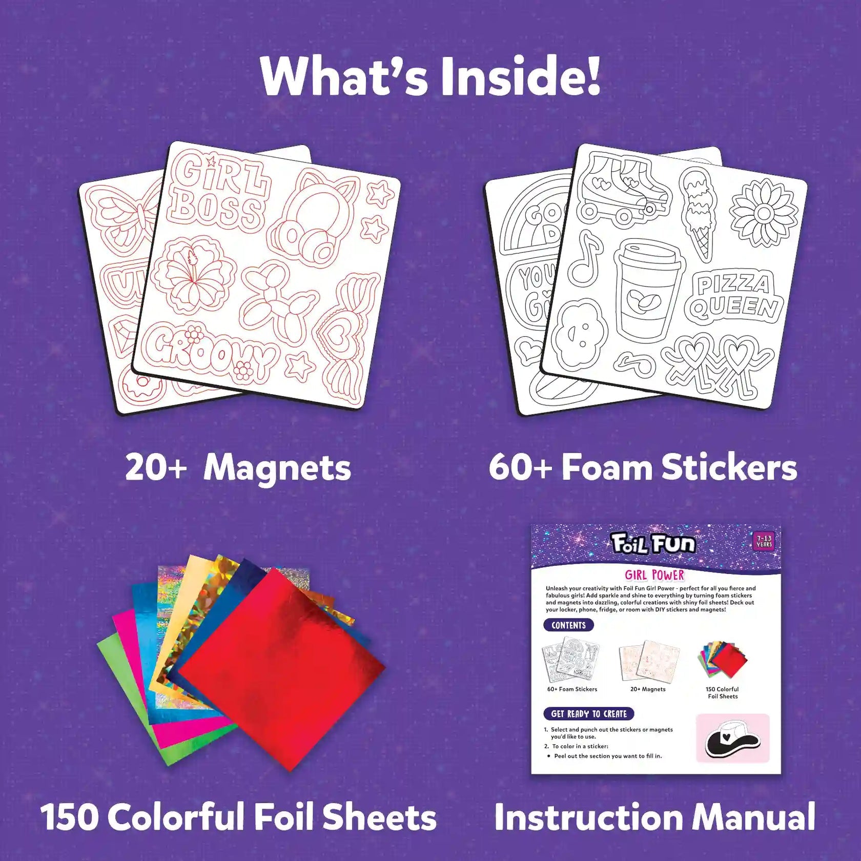 Skillmatics Foil Fun: Girl Power – Scratch & Reveal Foil Art Activity