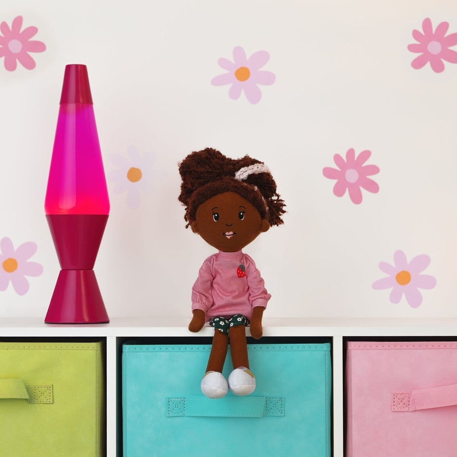 Manhattan Toy Groovy Girls Saige Soft Doll – 13" Posable Fashion Doll with Stylable Black Hair & Magnetic Hands (Ages 3+)