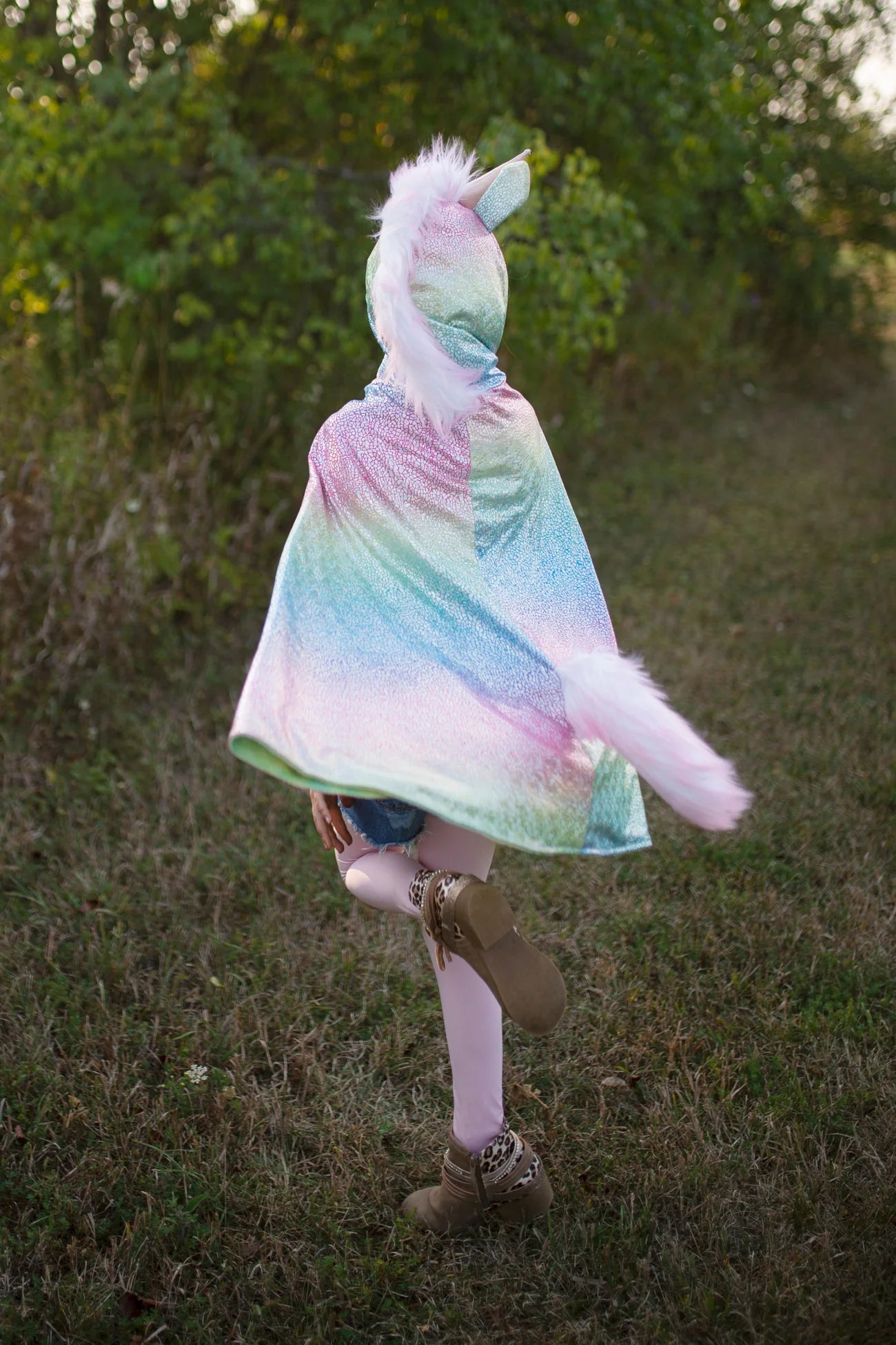 Great Pretenders Rainbow Reversible Unicorn Dragon Cape
