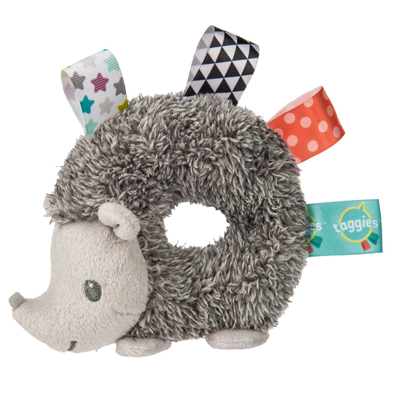 Mary Meyer Taggies Heather Hedgehog Rattle 5" – Sensory Tag Rattle for Newborns