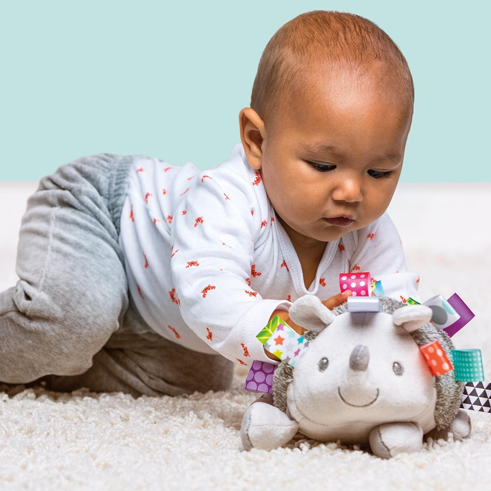 Mary Meyer Taggies Heather Hedgehog 8" Soft Toy – Tag-Textured Sensory Plush for Babies