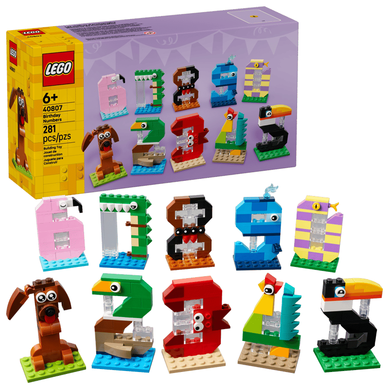 LEGO Birthday Numbers Building Set (40807) – Fun Personalised Birthday Gift