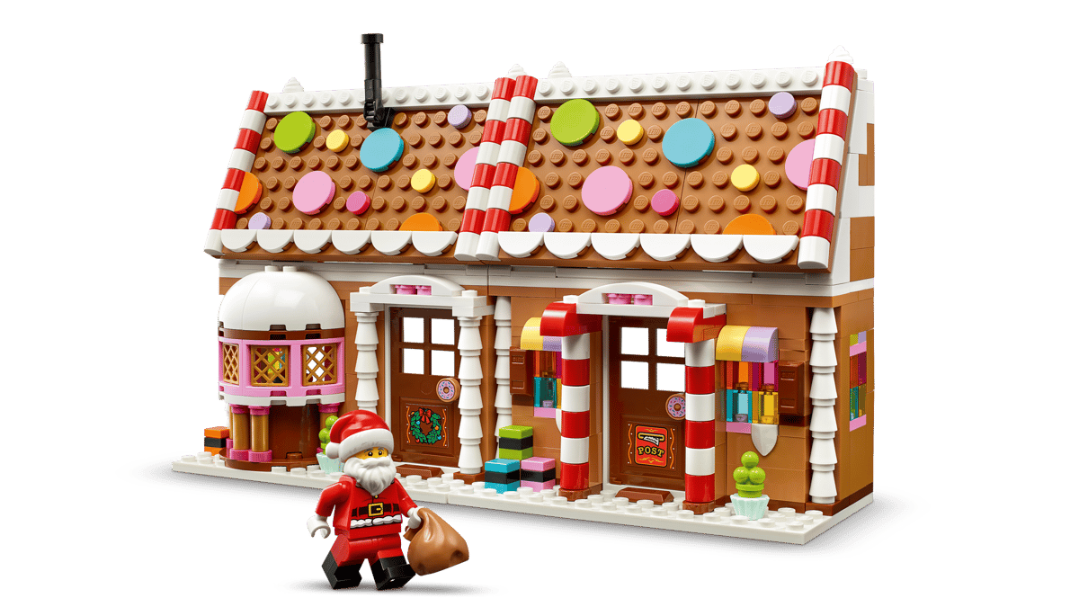 LEGO Festive Gingerbread House – Holiday Christmas Building Set (Ages 8+, 340 Pieces) (40809)