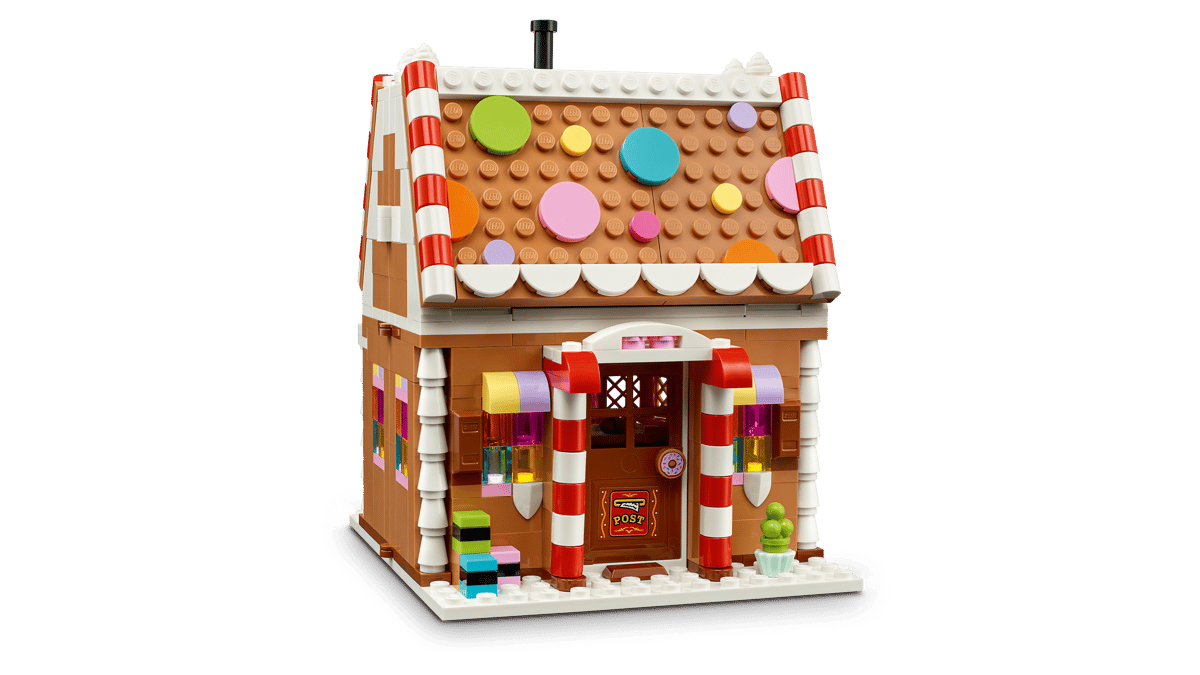 LEGO Festive Gingerbread House – Holiday Christmas Building Set (Ages 8+, 340 Pieces) (40809)