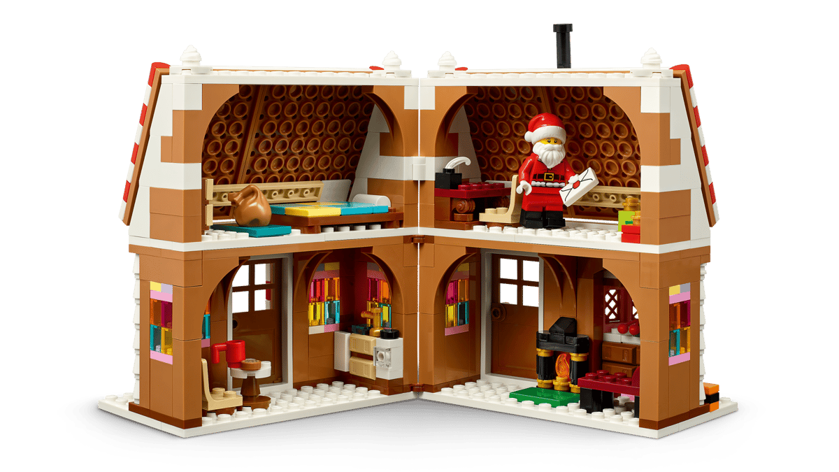 LEGO Festive Gingerbread House – Holiday Christmas Building Set (Ages 8+, 340 Pieces) (40809)