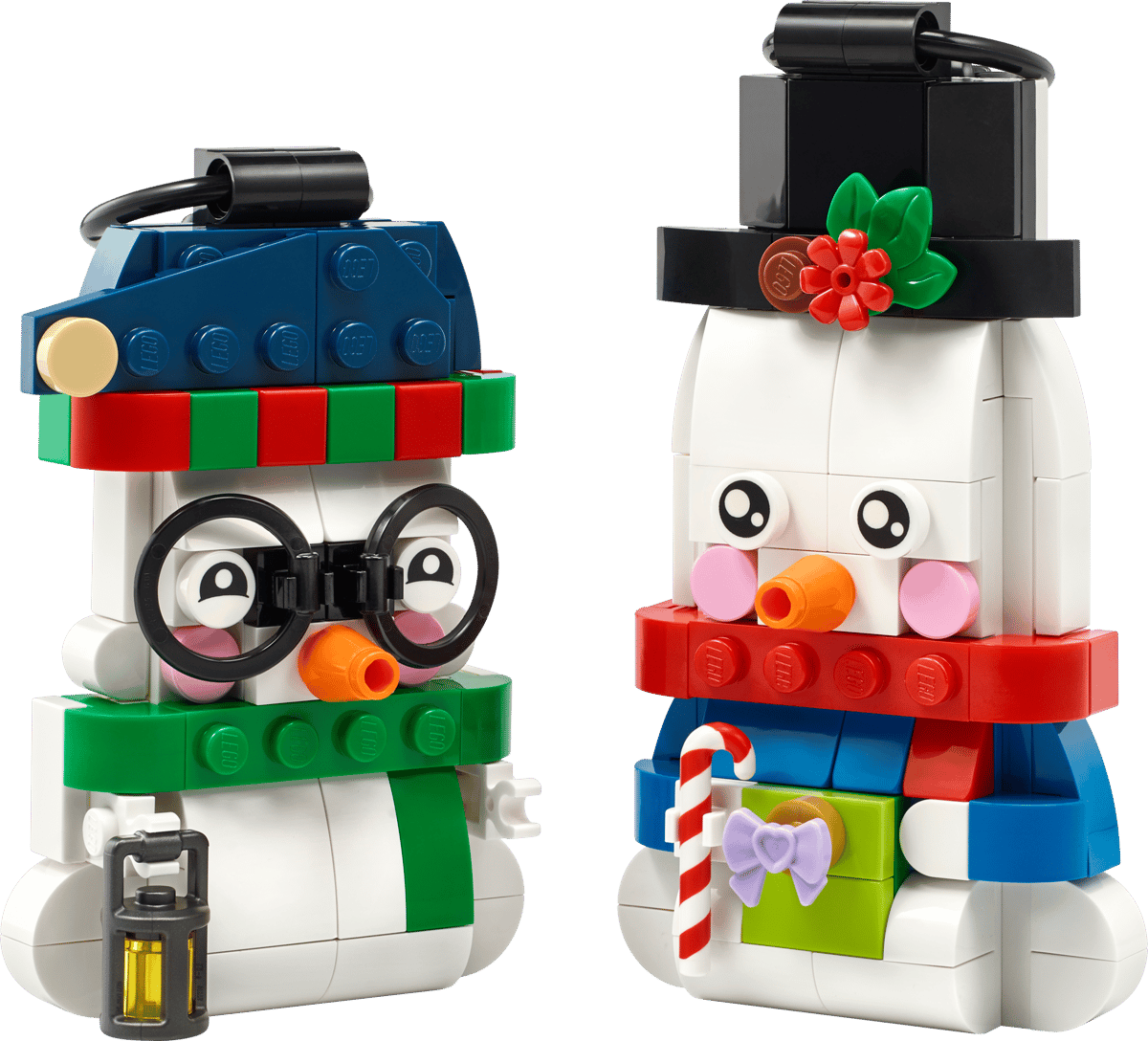 LEGO Snowman Ornaments – Holiday Christmas Hanging Ornament Building Set (Ages 7+, 154 Pieces) (40812)