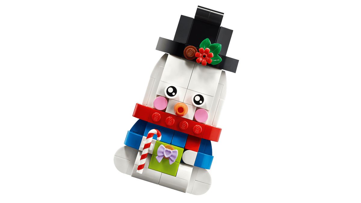 LEGO Snowman Ornaments – Holiday Christmas Hanging Ornament Building Set (Ages 7+, 154 Pieces) (40812)