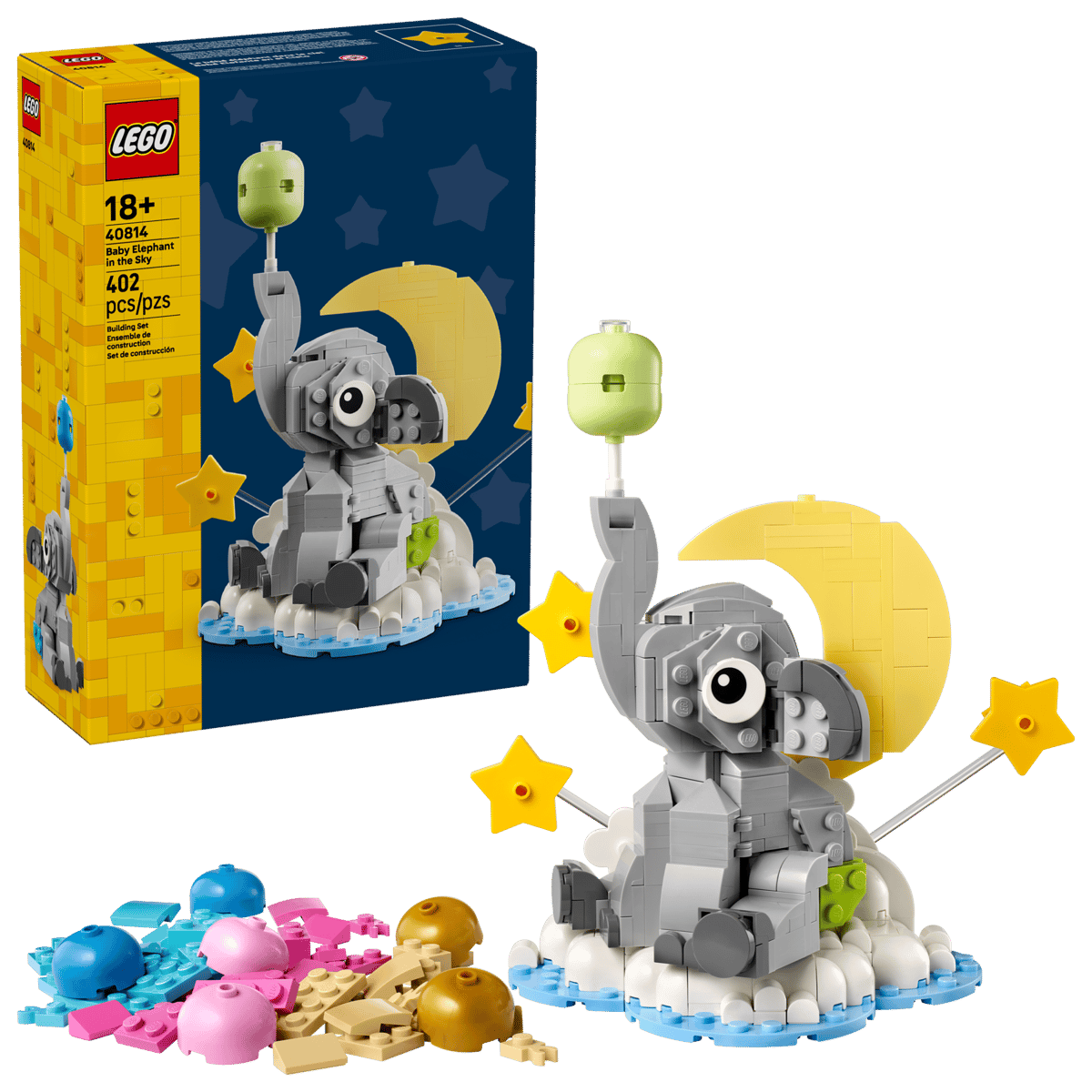 LEGO Baby Elephant in the Sky (40814) – Cute Gift Building Set for Kids