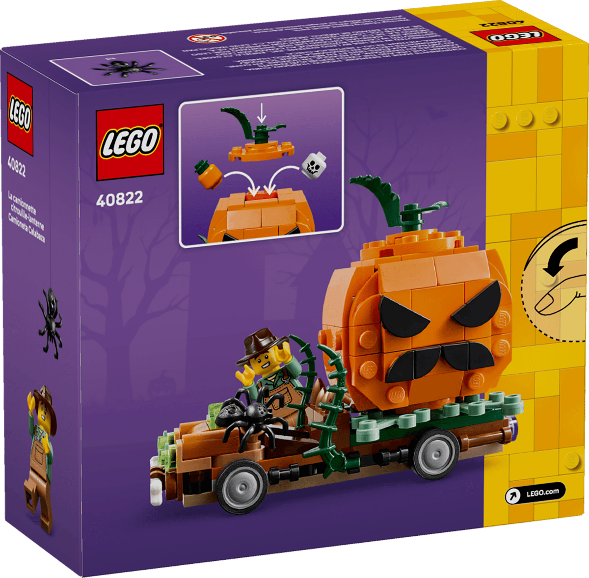 LEGO Seasons and Occasions Jack-O'-Lantern Pickup Truck (40822) | Seasons and Occasions Building Set for Ages 6+