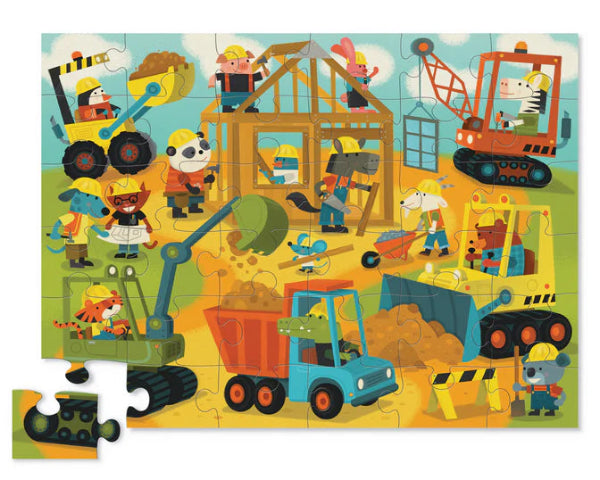 Crocodile Creek Busy Builders 36-Piece Shaped Box Puzzle