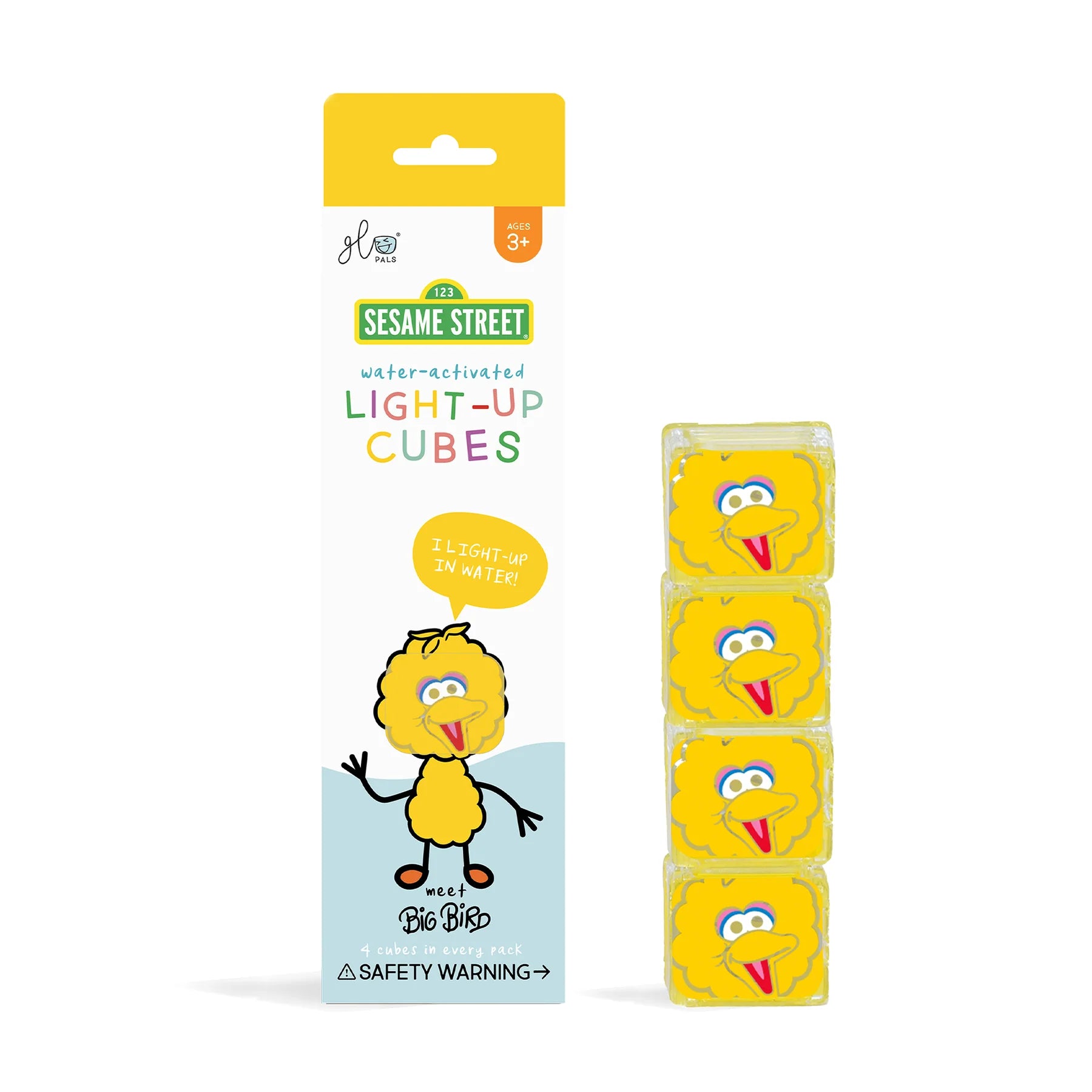 Glo Pals Licensed Light Up Cubes 4pk - Big Bird
