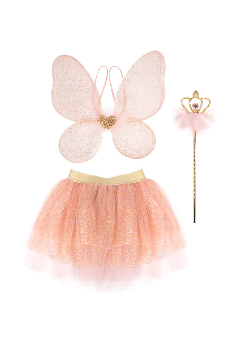 Great Pretenders Royal Fairy Princess Pink Skirt – Kids Fairy Costume Skirt Size 4-6 (Ages 4+)