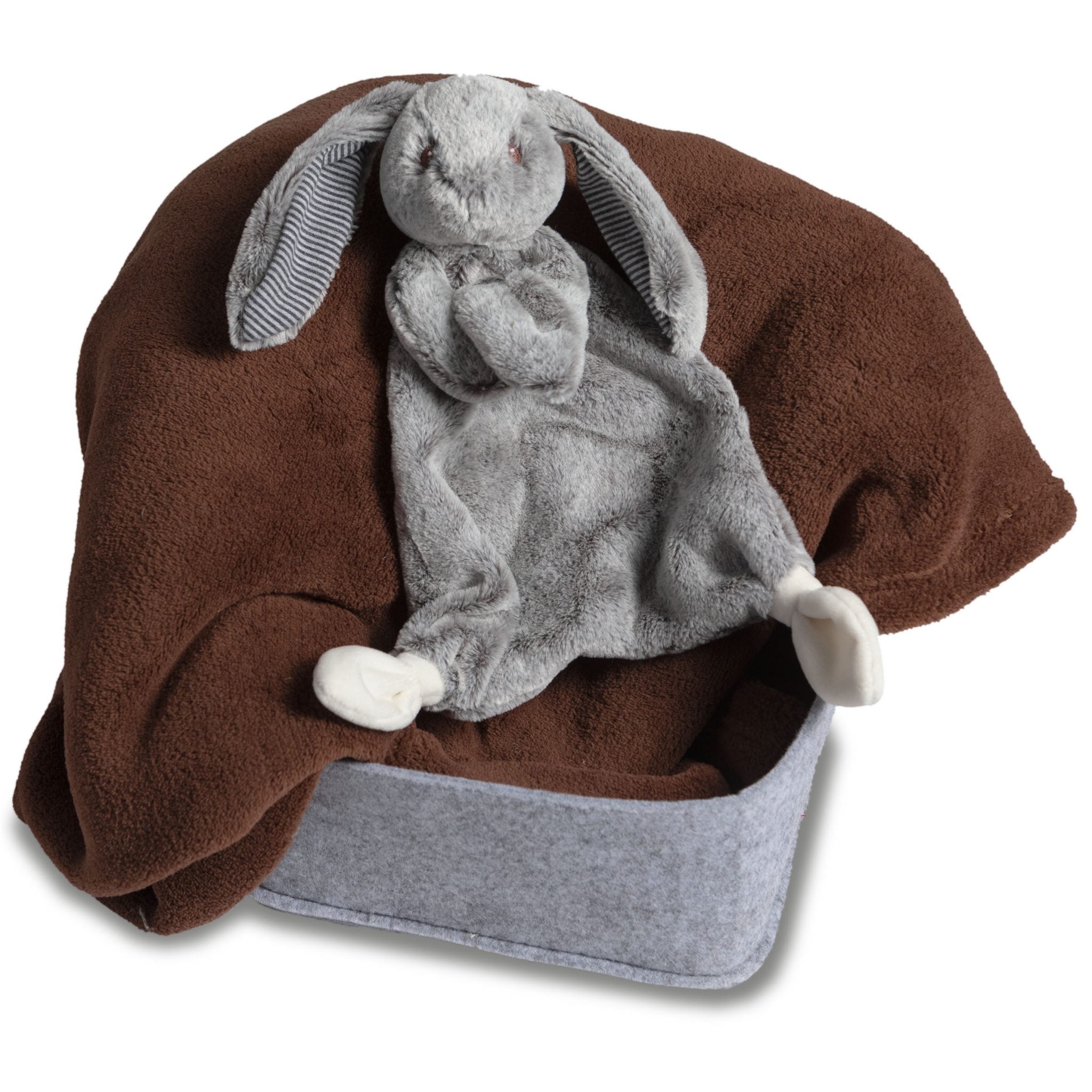 Mary Meyer Silky Bunny Lovey Grey 13" – Soft Security Blanket Stuffed Bunny