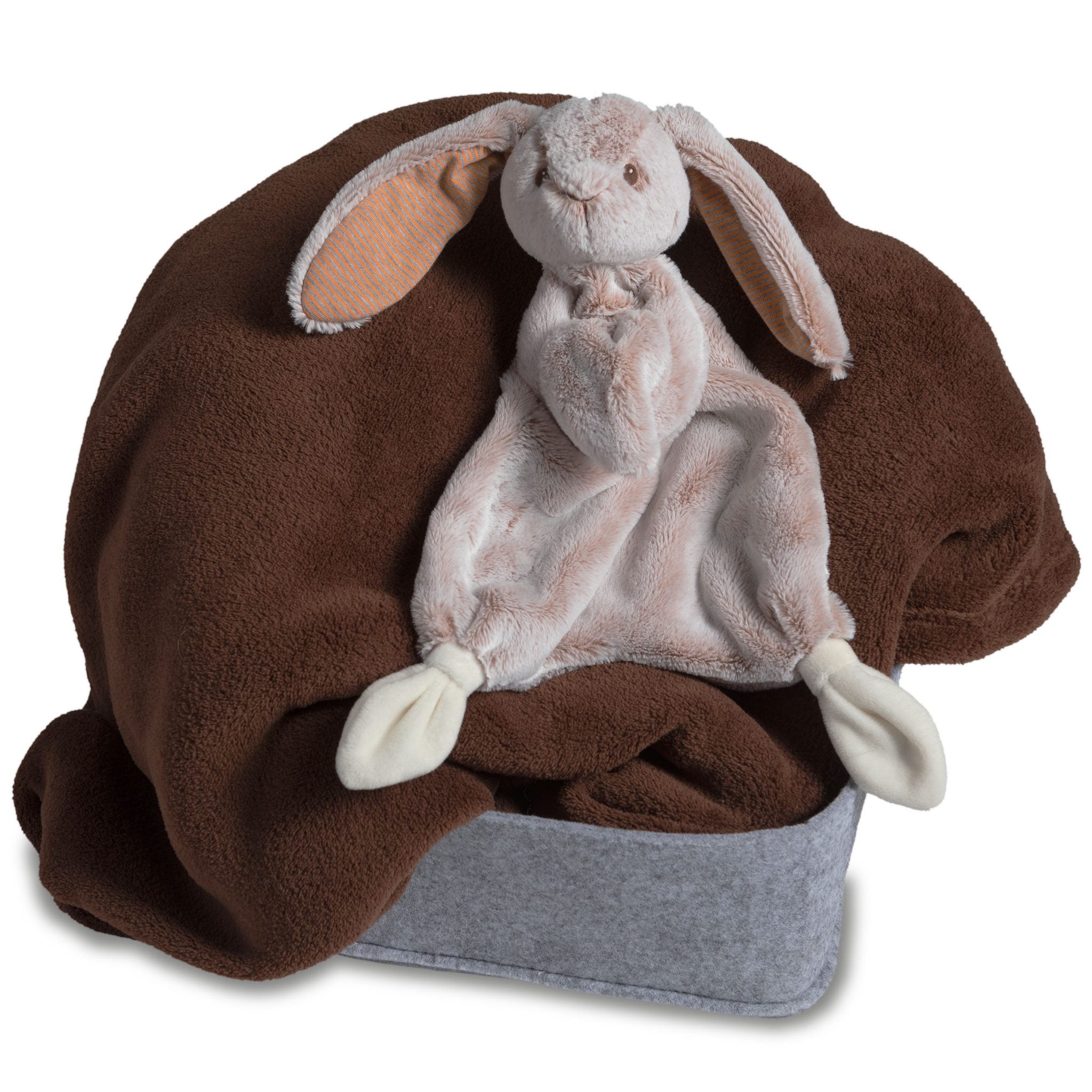 Mary Meyer Silky Bunny Lovey Tan 13" – Soft Security Blanket Stuffed Bunny