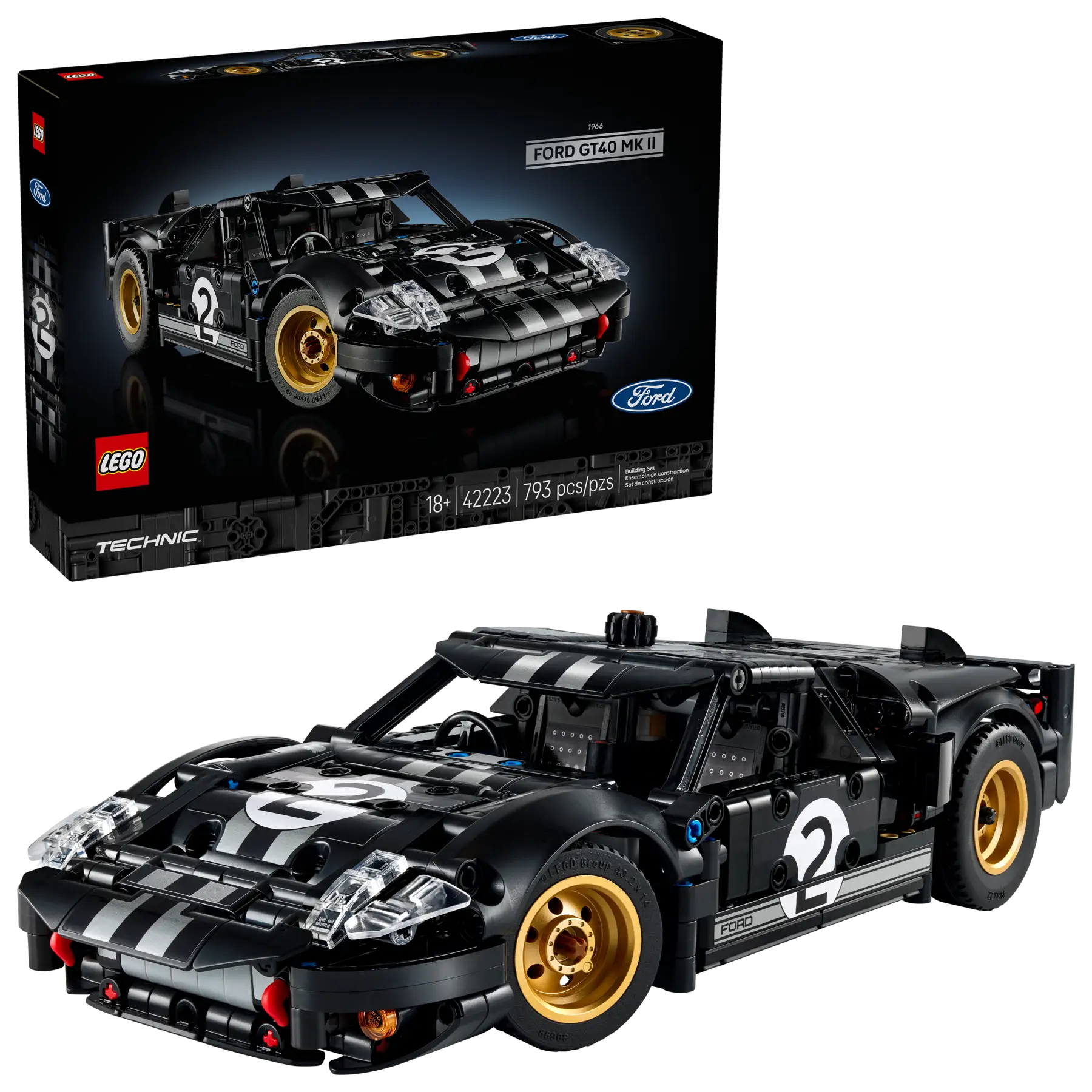 Lego 1966 Ford GT40 MKII Race Car  (42223)