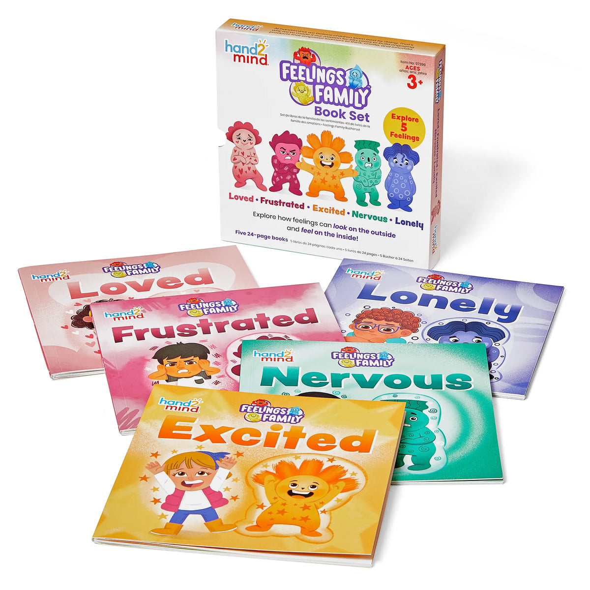 Hand 2 Mind Feelings Family Book Set - Loved, Excited, Frustrated, Nervous and Lonely
