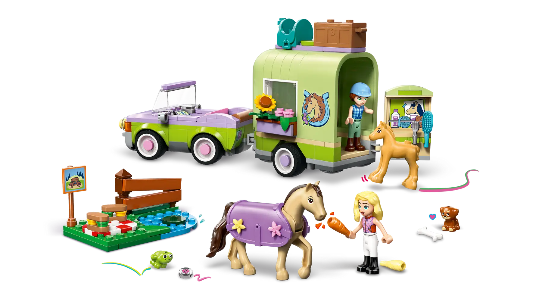 Lego Horse & Baby Foal Trailer  (42695)