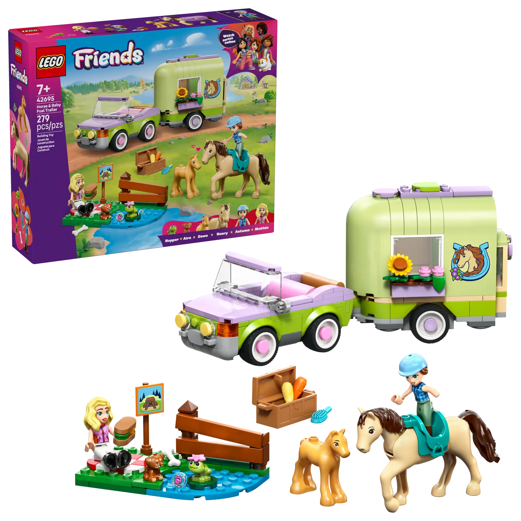 Lego Horse & Baby Foal Trailer  (42695)