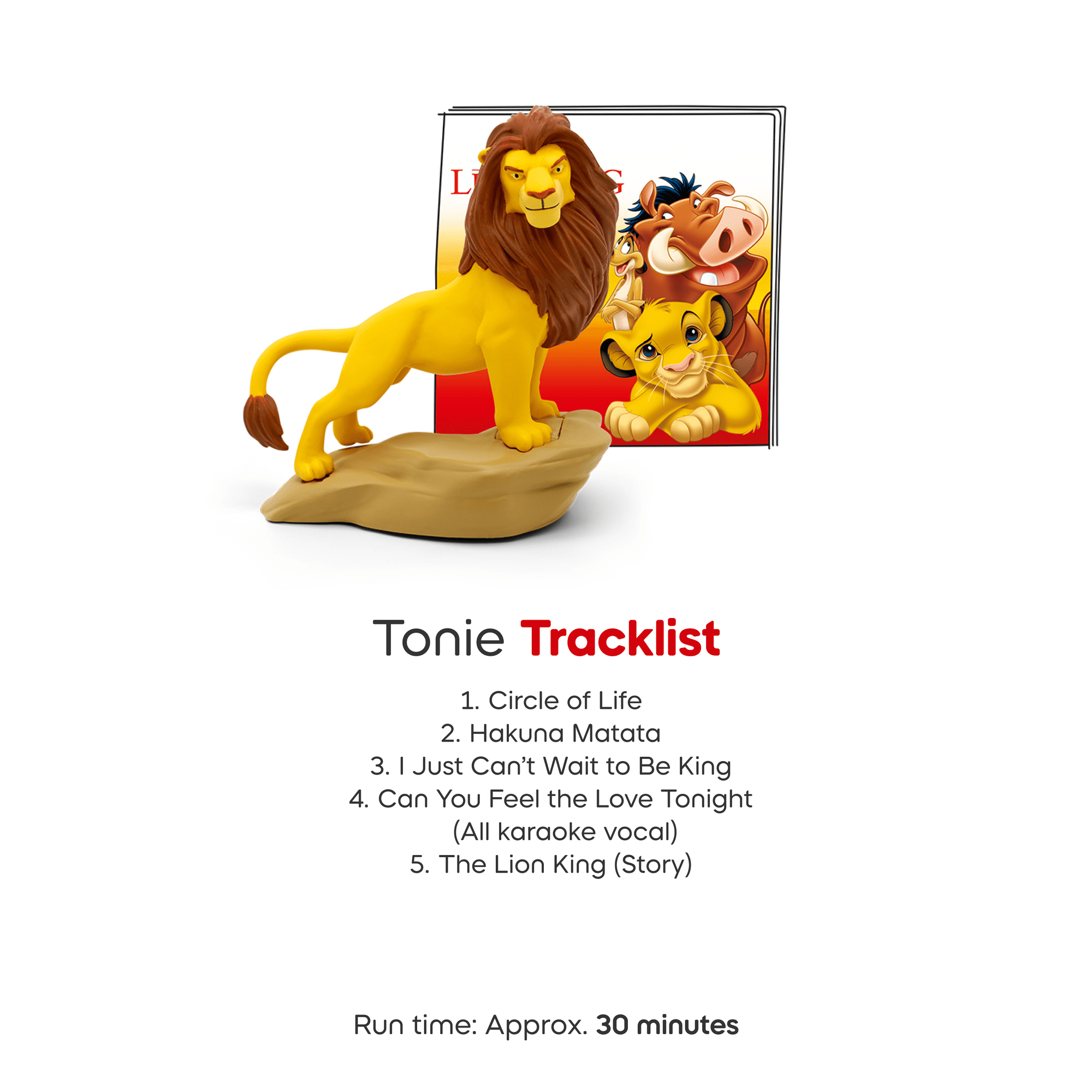 Tonies Disney The Lion King – Screen-Free Audio Tonie Figure with Stories & Songs for Kids (Ages 1+)
