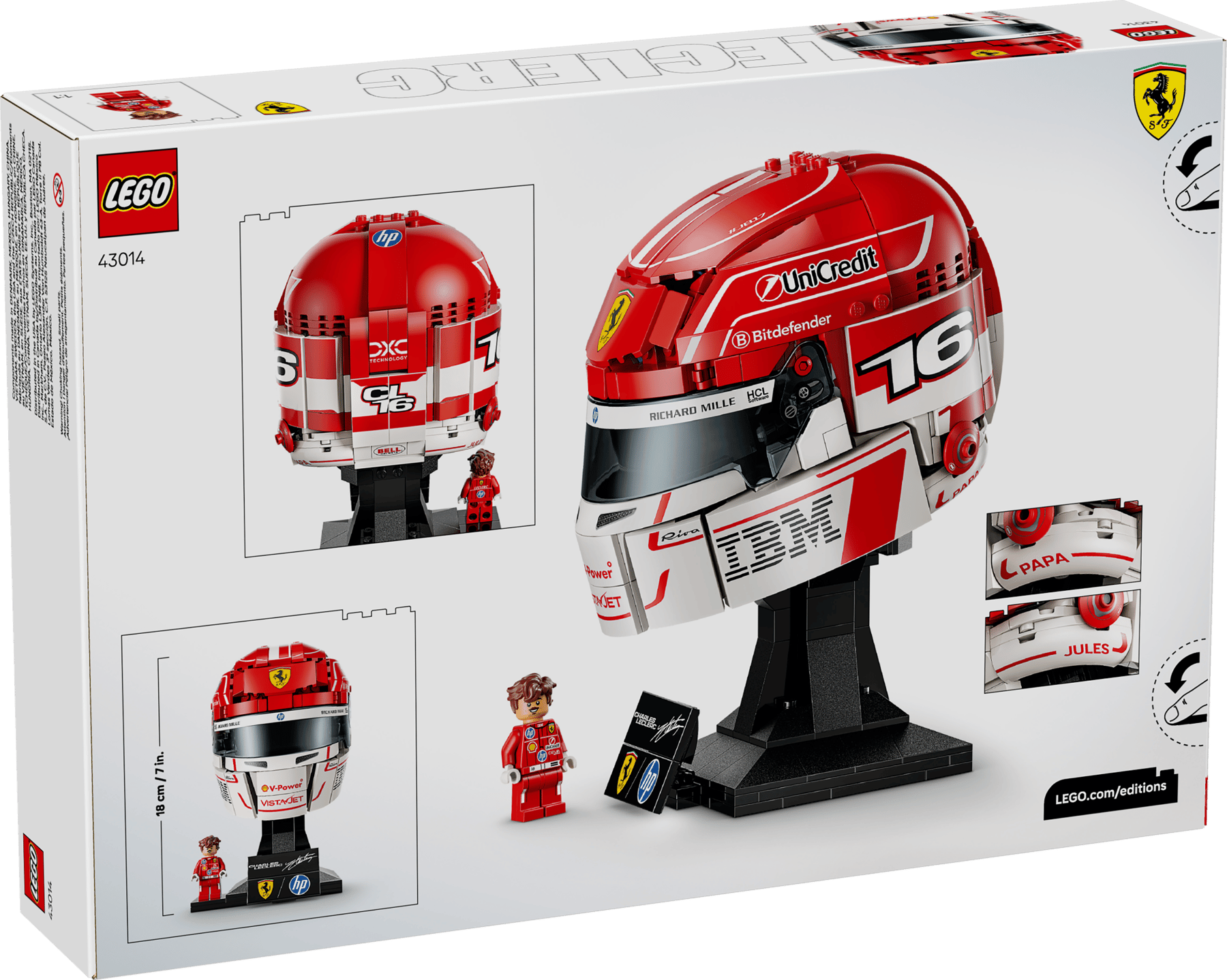 LEGO Editions Scuderia Ferrari HP Charles Leclerc Helmet [43014]