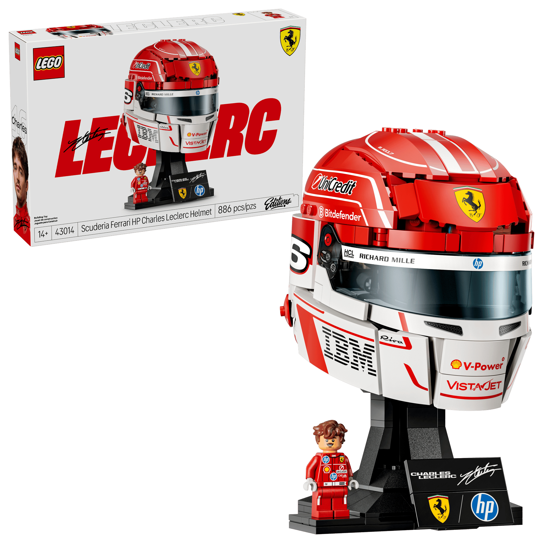 LEGO Editions Scuderia Ferrari HP Charles Leclerc Helmet [43014]