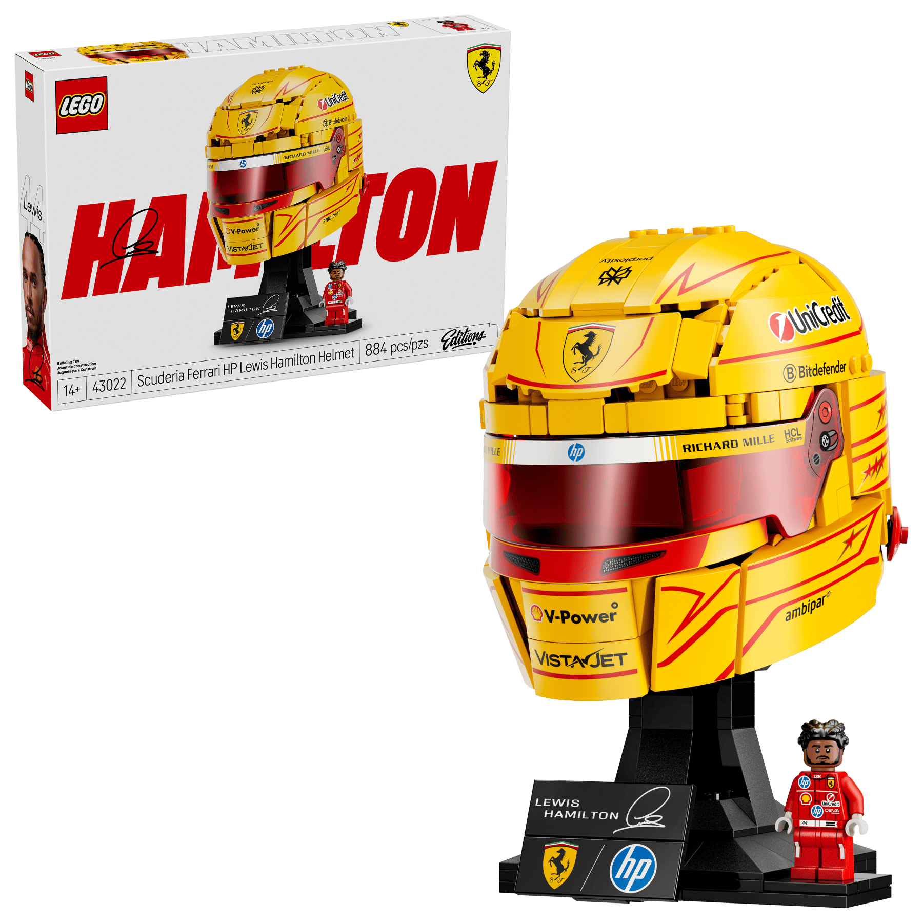 LEGO Editions Scuderia Ferrari HP Lewis Hamilton Helmet [43022]