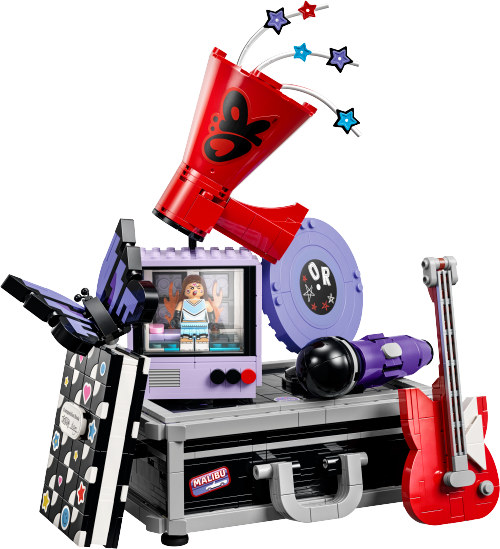 LEGO Editions Olivia Rodrigo's Dual Guitar – 1,228-Piece Split Acoustic & Electric Guitar with Hidden Stage Scenes (Ages 14+) [43031]