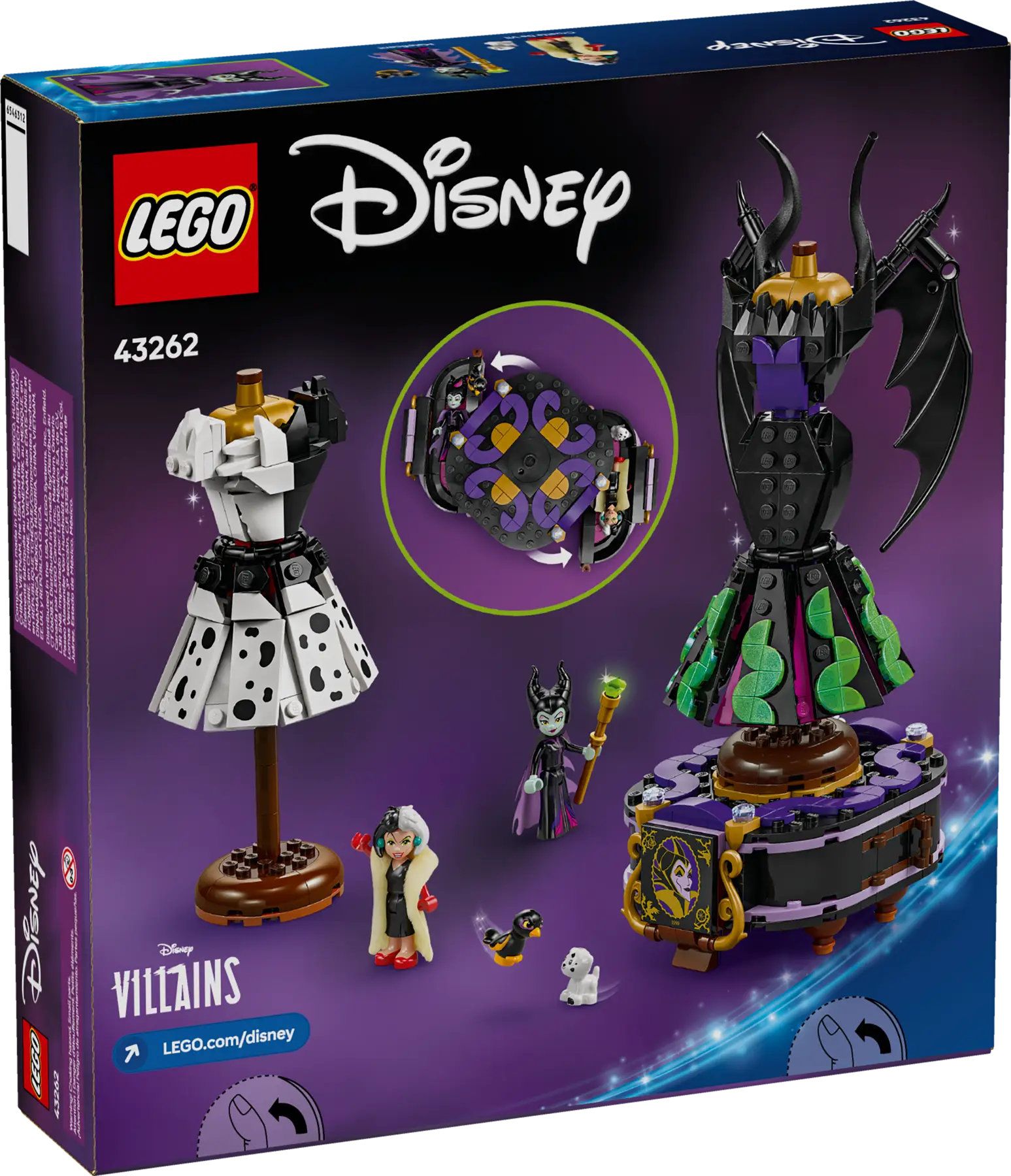 Lego Maleficent's and Cruella De Vil's Dresses (43262)