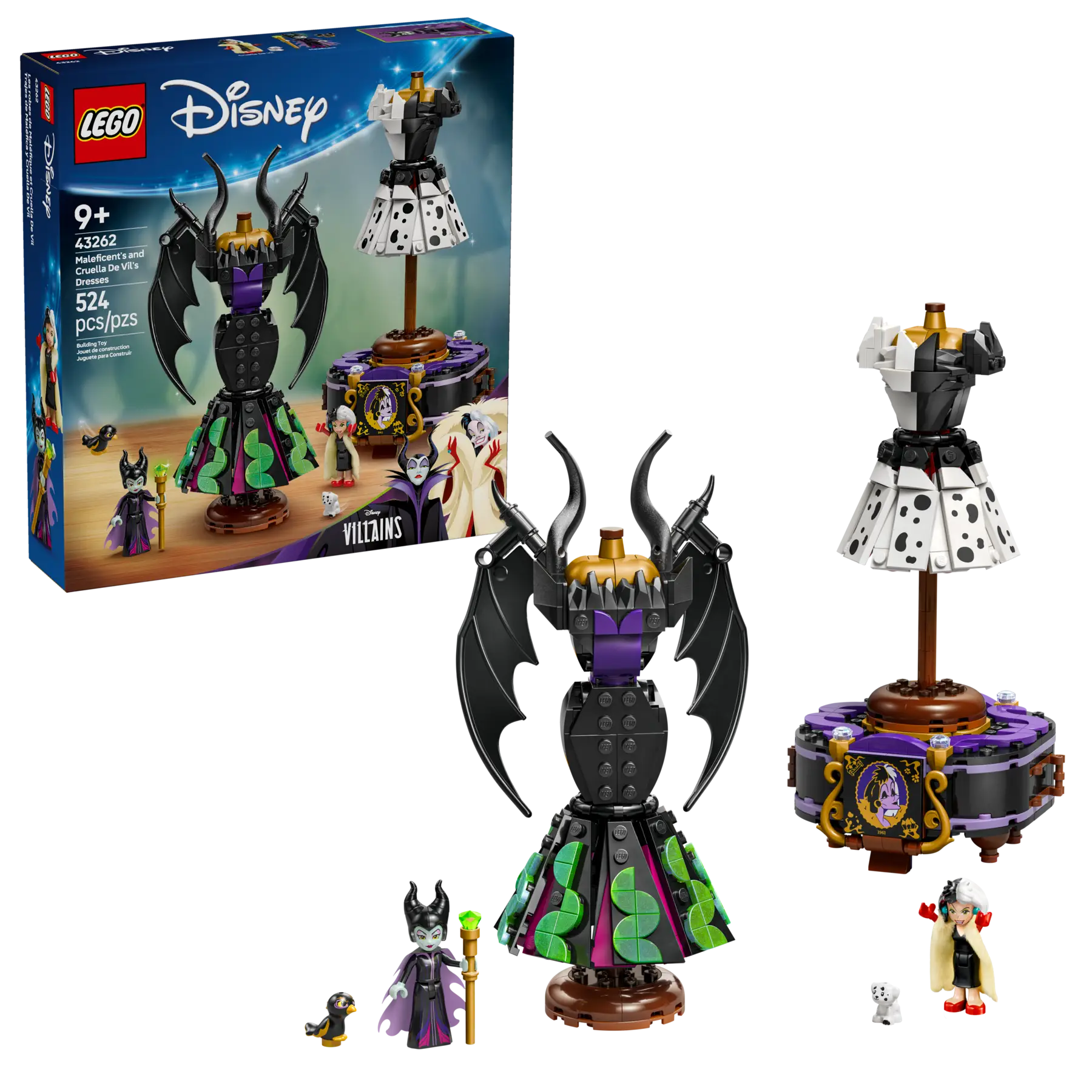Lego Maleficent's and Cruella De Vil's Dresses (43262)