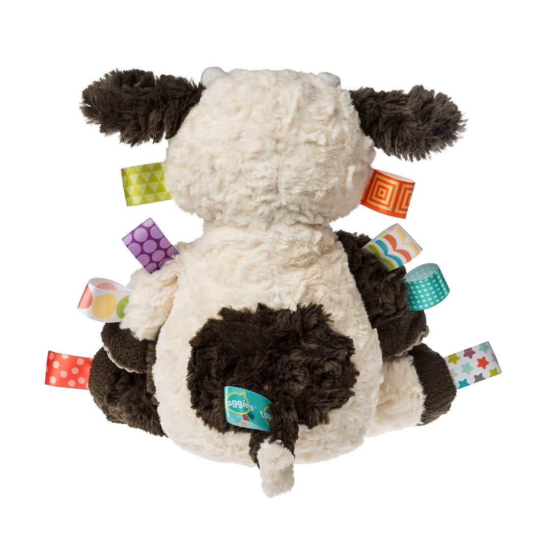 Mary Meyer Taggies Buttercup Cow 8" Soft Toy – Tag-Textured Sensory Plush for Babies
