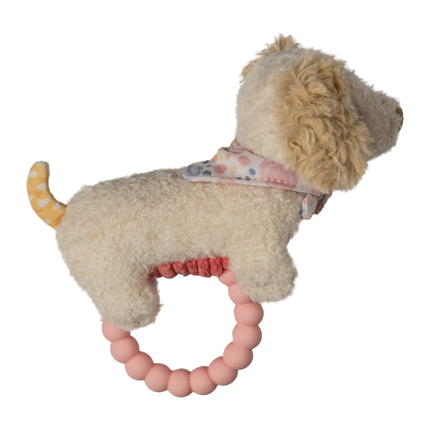 Mary Meyer Dancing Dachshund Teether Rattle 6" – Soft Baby Dog Sensory Teether