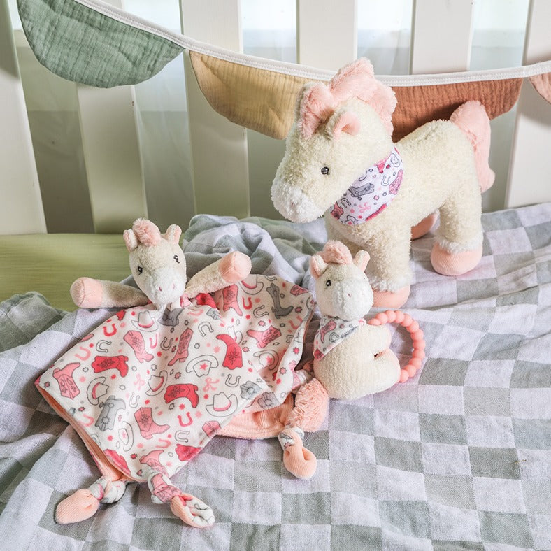 Mary Meyer Giddy Up Pony Teether Rattle 5" – Soft Baby Pony Sensory Teether