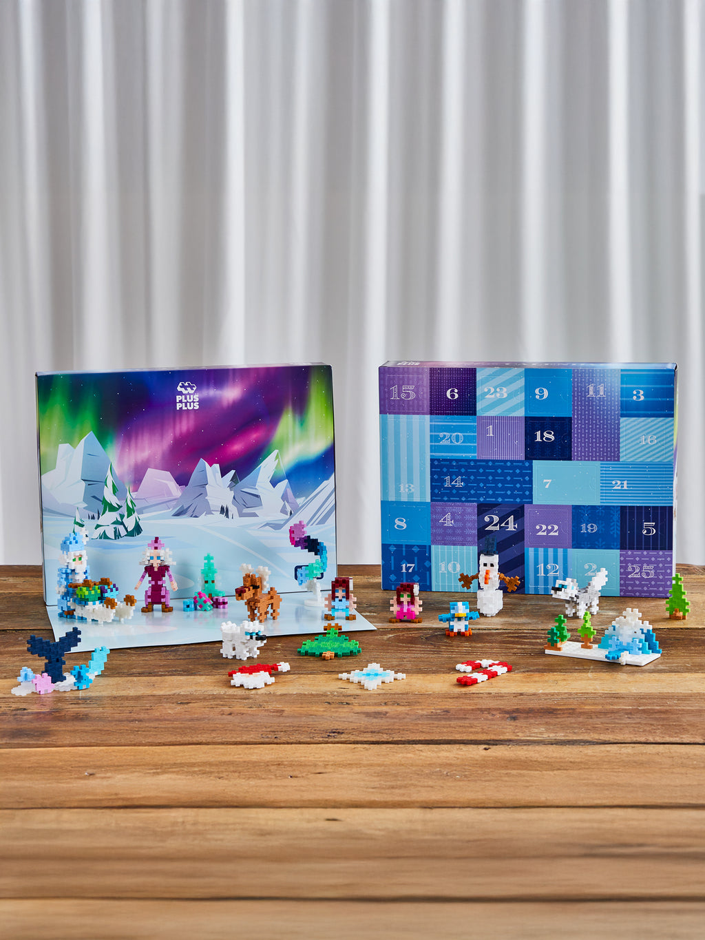 Plus Plus Advent Calendar 2026 – Santa's Northern Lights Adventure 600-Piece Holiday Countdown (Ages 5+)
