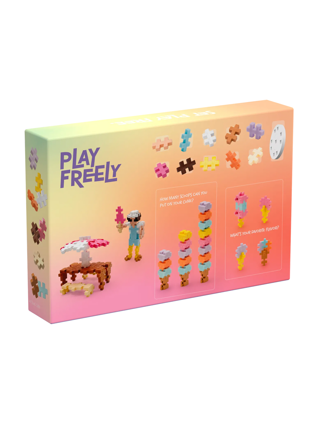 Plus Plus Learn to Build Ice Cream Shop – 275-Piece Creative Building Set with Idea Guidebook (Ages 5+)