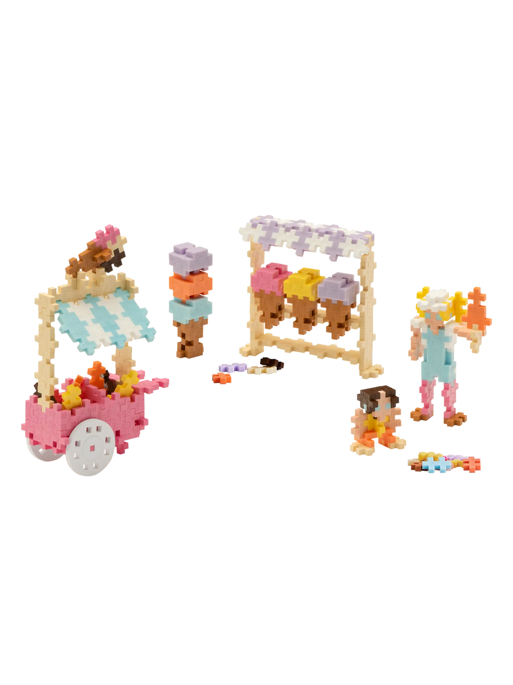 Plus Plus Learn to Build Ice Cream Shop – 275-Piece Creative Building Set with Idea Guidebook (Ages 5+)