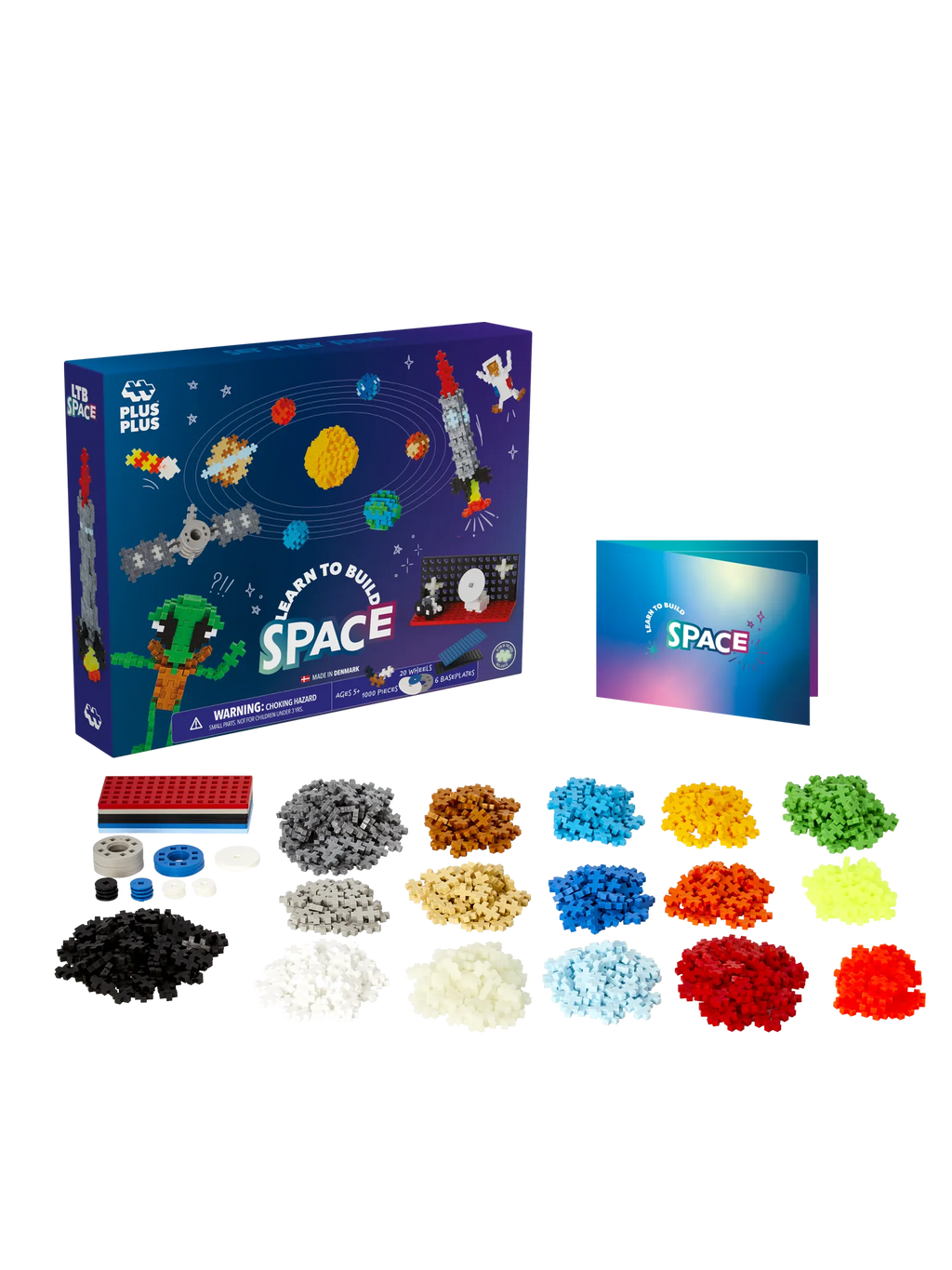 Plus Plus Learn to Build Space Super Set – 1,000-Piece STEM Building Mega Set with Rockets, Planets & Astronauts (Ages 5+)