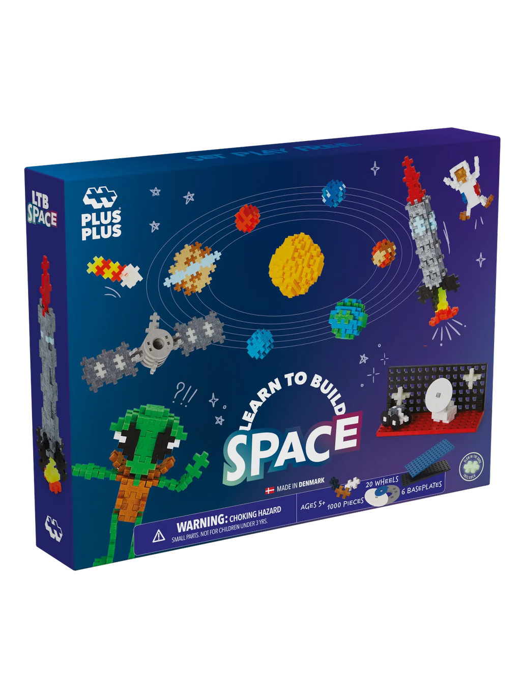 Plus Plus Learn to Build Space Super Set – 1,000-Piece STEM Building Mega Set with Rockets, Planets & Astronauts (Ages 5+)