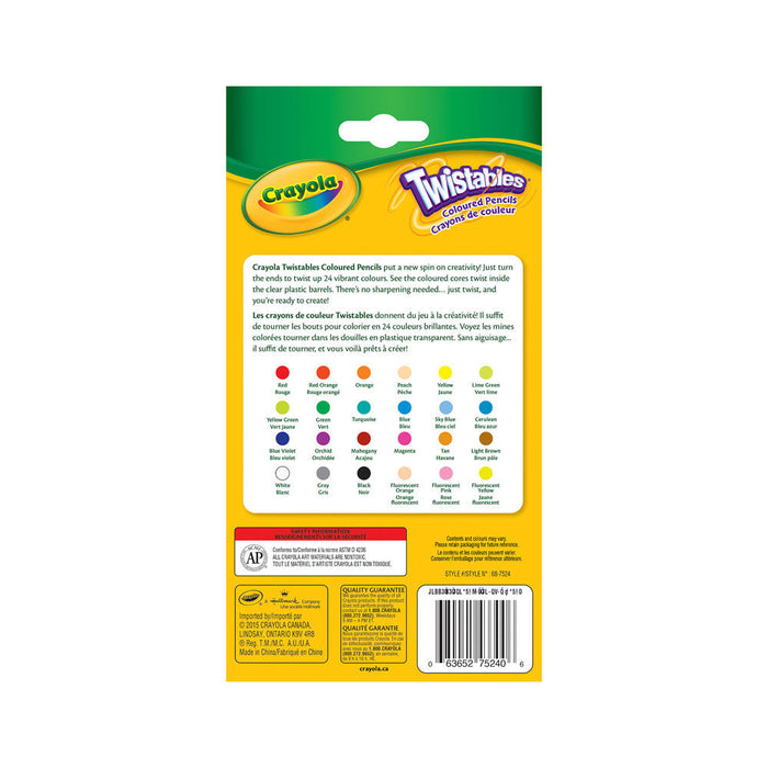 Crayola Twistables Coloured Pencils (24 Pack)